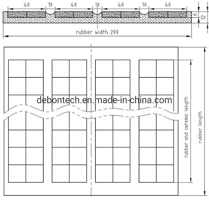 Conveyor Diamond Pattern Rubber Ceramic Pulley Lagging Rubber Sheets Price