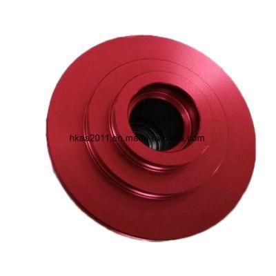 CNC Red Anodized Billet Aluminum Spinning Wheel Flyer Pulley