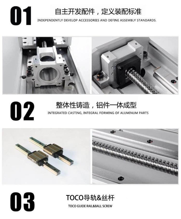 Fast Delivery Aluminium Ball Screw Linear Rail Guide Integrated Without Stepper Motor