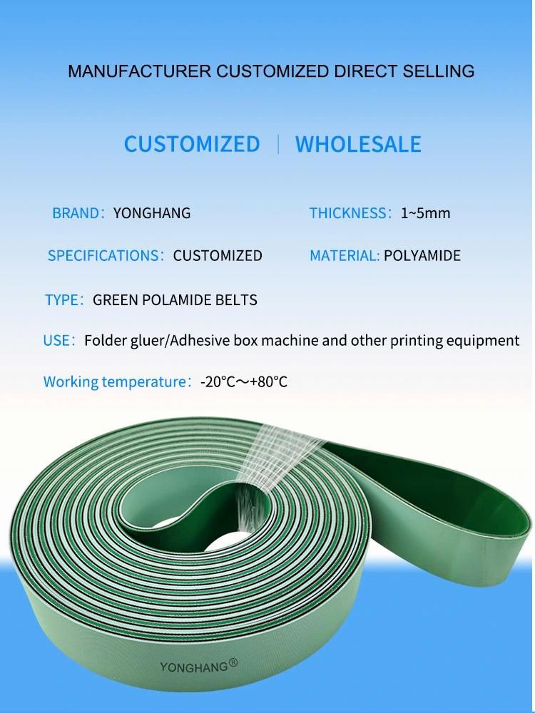 Green Polyamide Belt for Folder Gluer Production