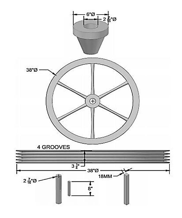 Cooling Tower Aluminium Alloy Speed Reducer Pulley