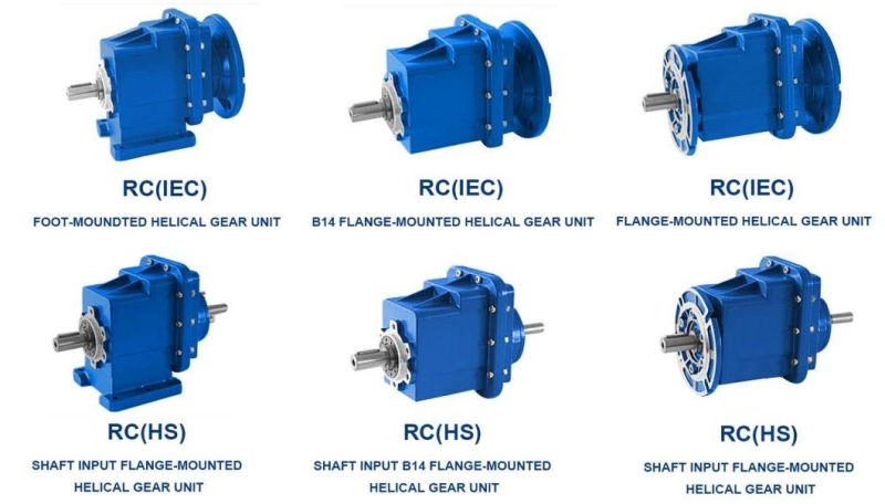 RC Series Inline Helical Gear Reducers RC01 RC02 RC03 RC04