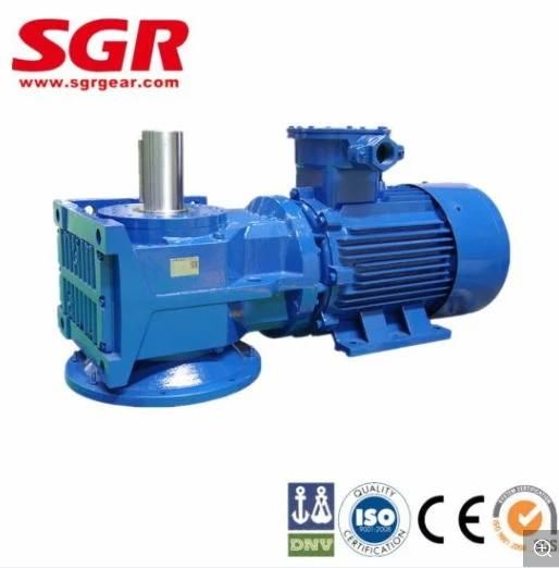 Inline Shaft with Flange Helical Gearbox Reducer