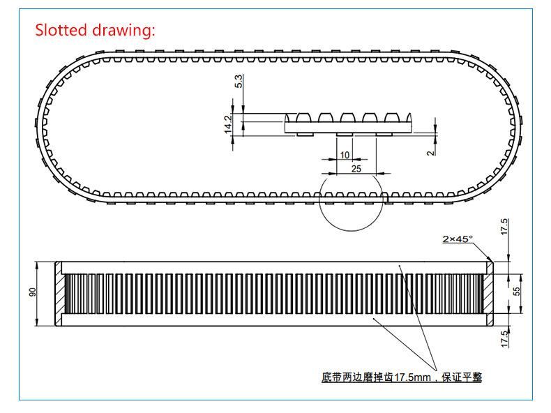 Special Custom Industrial S14m Rubber Belt Synchronous Belt for Power Transmission