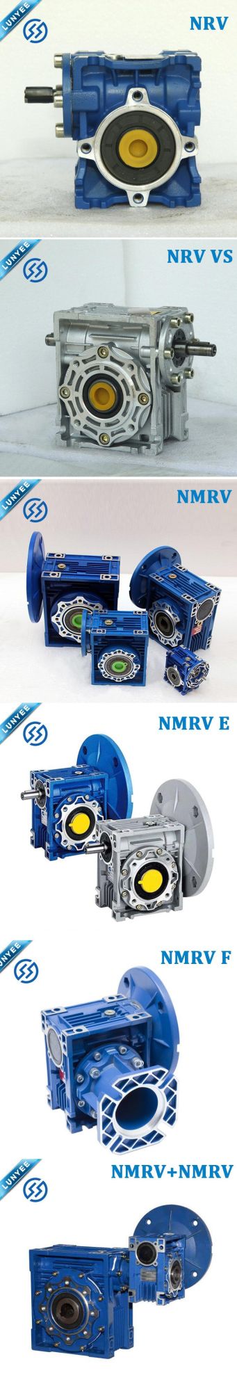 Nrv Worm Gear Reduction Gearbox with Input Shaft Without Input Flange