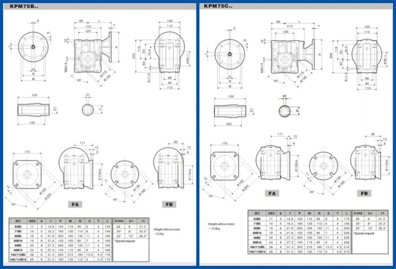 CE Standard Kpm Tkm Series Helical-Hypoid Gear Reducer for Transmission