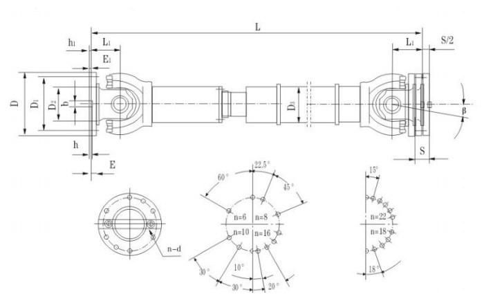 High Performance Flange Cardan Shaft Propeller Shaft