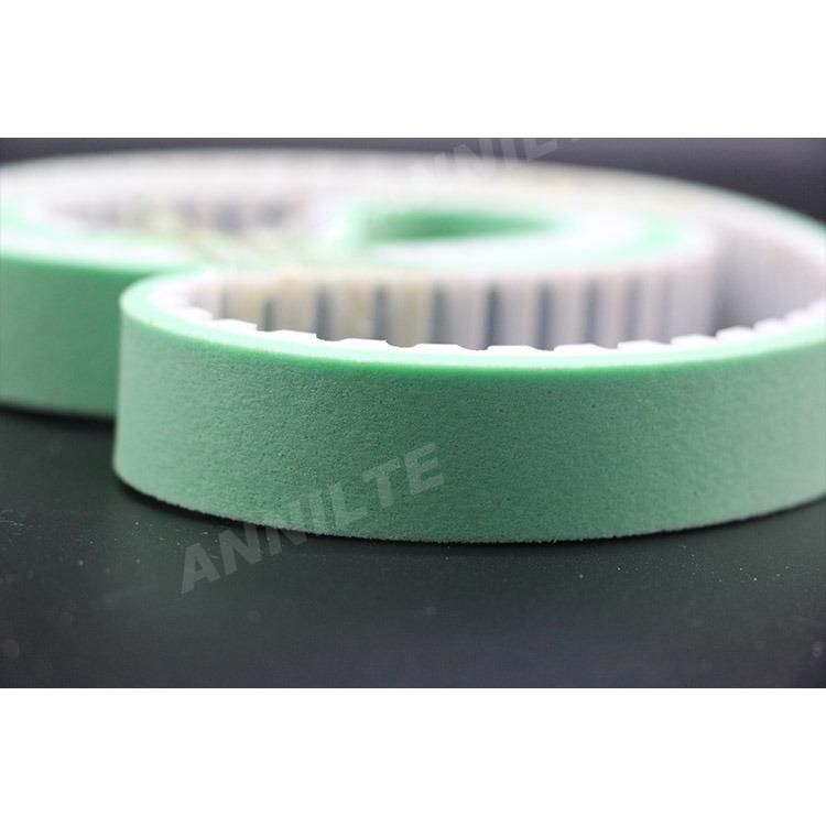 Annilte Hight Wear Resisting Seamless Transmission Industrial Red /Yellow/Black Coated PU Rubber Conveyor Timing Belt