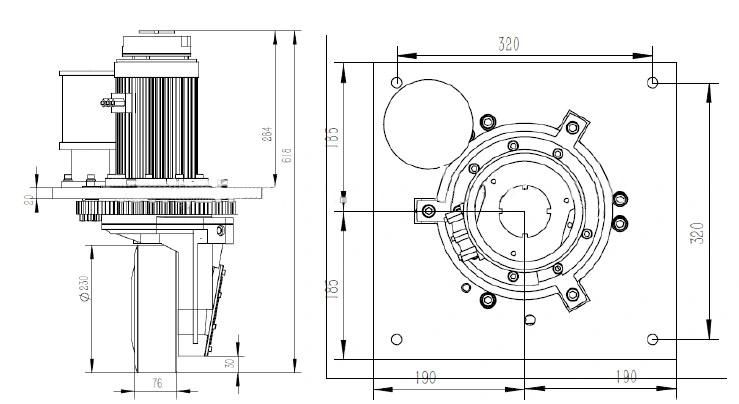 2.5kw Vehicle Agv Drive Wheel OEM Robot Driving Wheel Cheap Price Electric Wheel Drive Assembly 2500W with Steering Wheel for Forklift Equipment (TZ12-DA25S02)