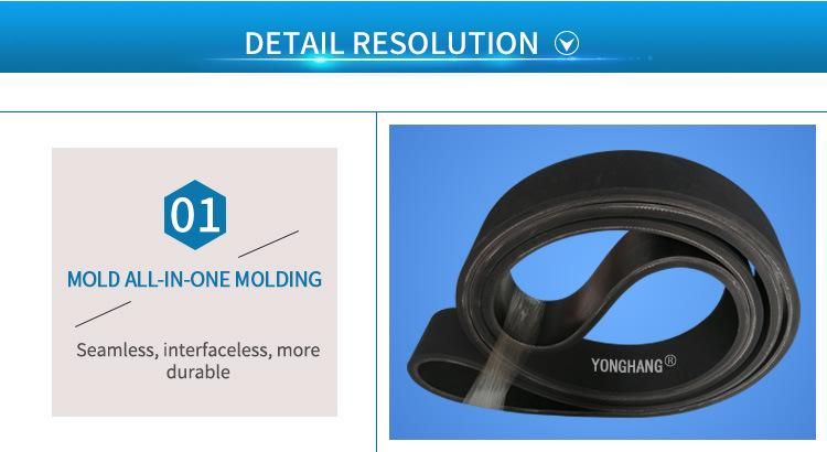 Custom Non-Slip Black Rubber Industrial Cable Pulling Belt