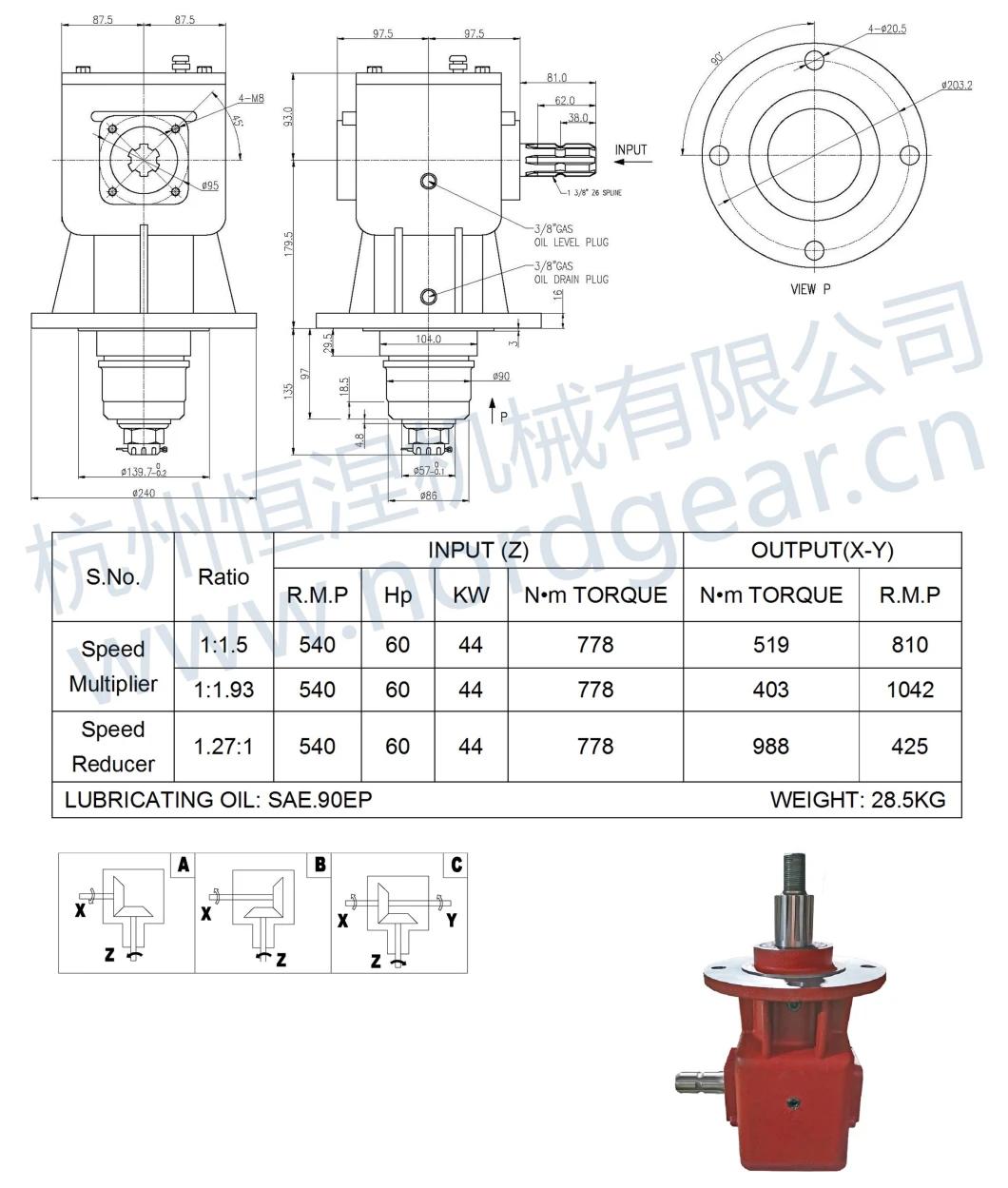 New Arrival Gearbox for Tractor Mower Agricultural