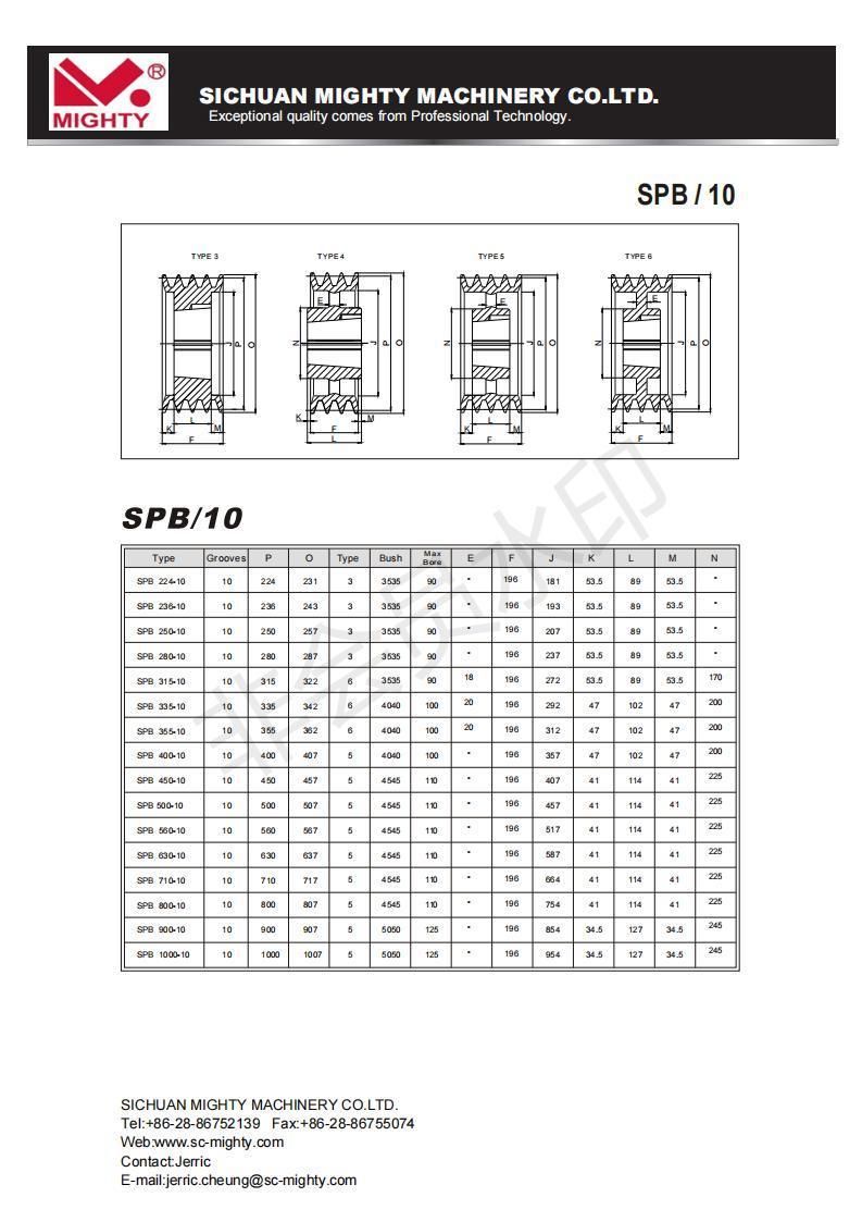 High Quality Electric Generator Conveyor Belt Pulley Wheel Electric Motor Groove Pulley