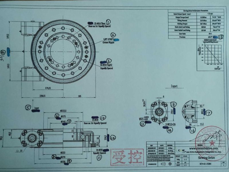 Vh3 High Precision Satellite Receiver Slewing Ring Slew Drive