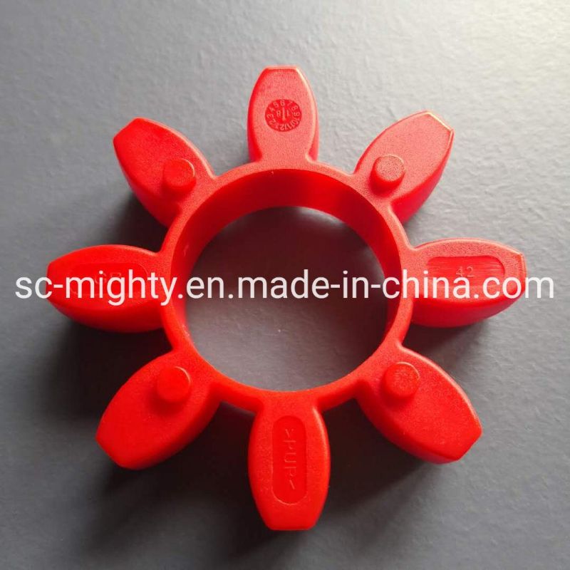 Chinese Manufacturer Mighty Steel C45 Gr/Ge Type Flexible Shaft Coupling with Red Rubber Insert