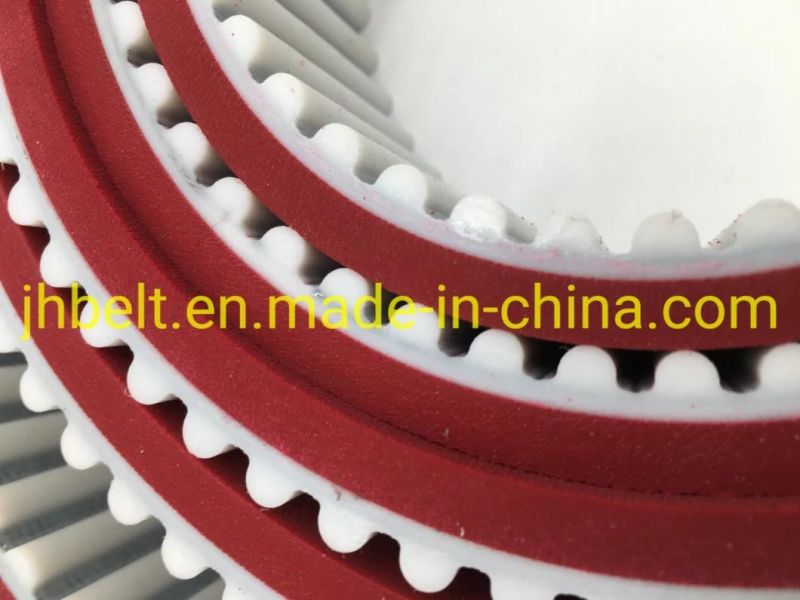 Htd 2800-8m-50mm with Red Natural Rubber Coating 6.0mm Thick