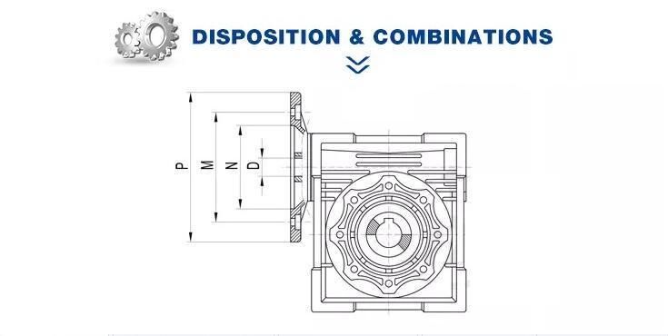 Eed Transmission Featured Worm Gearbox RV Series E-RV075