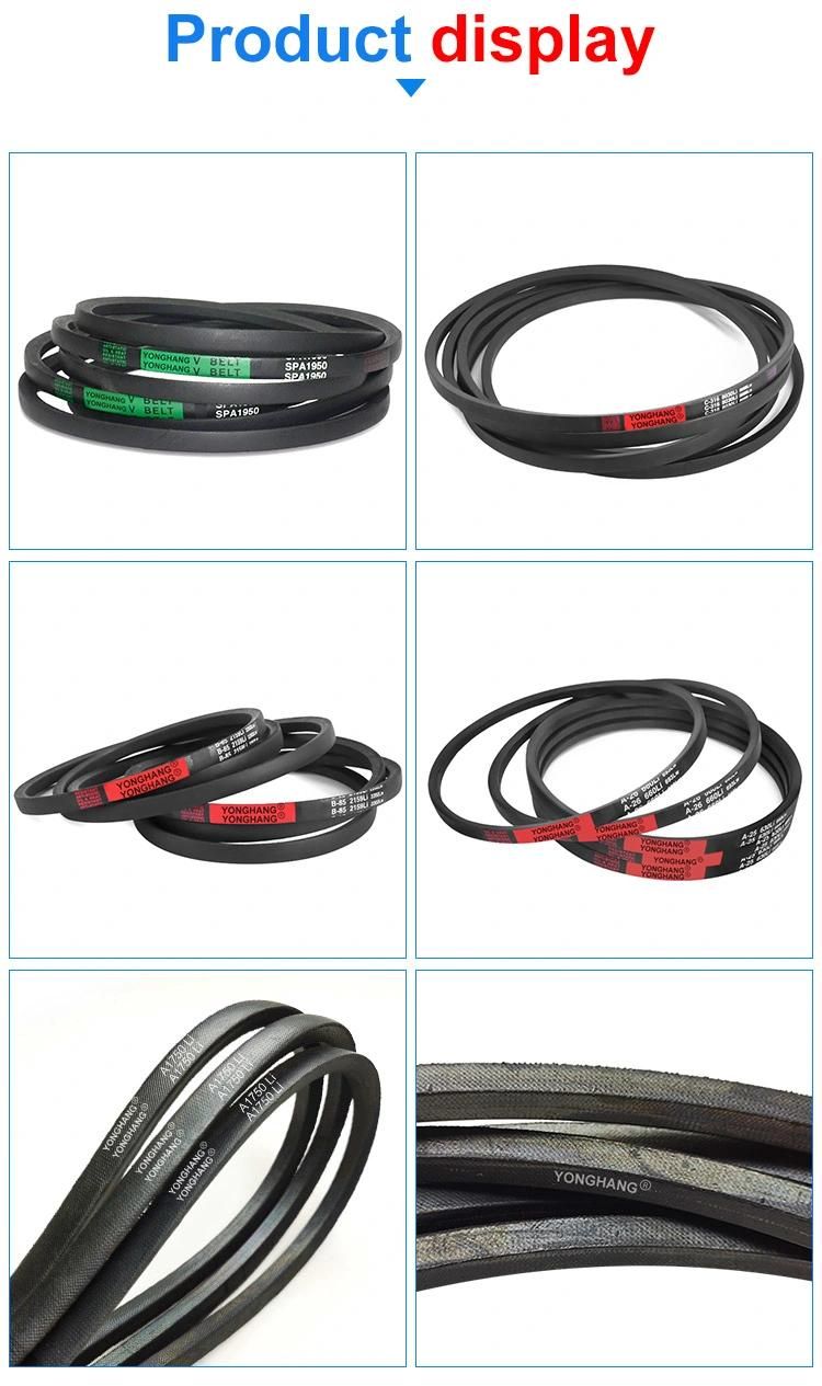 Wear-Resistant Black Seamless Rubber Toothed V-Ribbed Belt for Drive Motorcycle