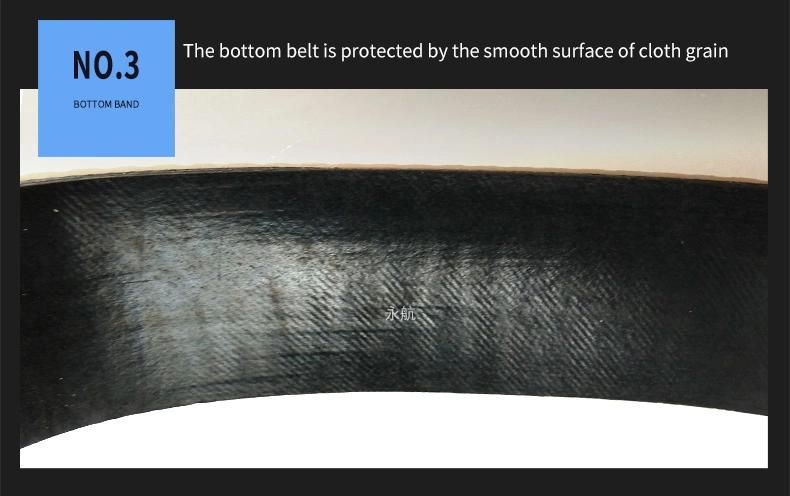 Industrial Beef Tendon Color Rubber Steel Cord Flat Belts with Surface Slotted