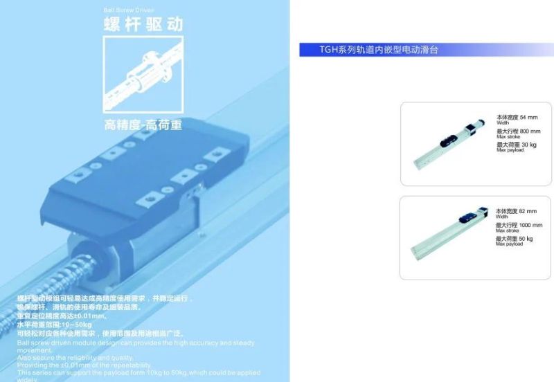 Taiwan Quality Toco Precise Mute Linear Motion Module Axis Actuator Tgh5-L10-600-Br-M100W-E5 Stock Available