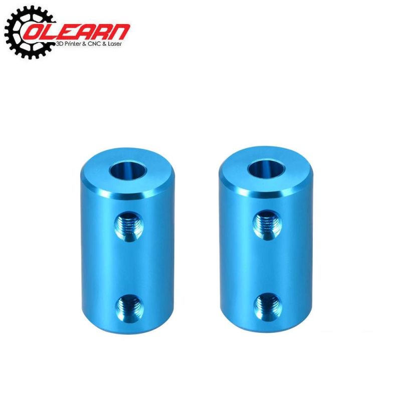 Olearn Rigid Coupling Set Screw L25xd14 Aluminum Alloy, Shaft Coupler Connector Blue