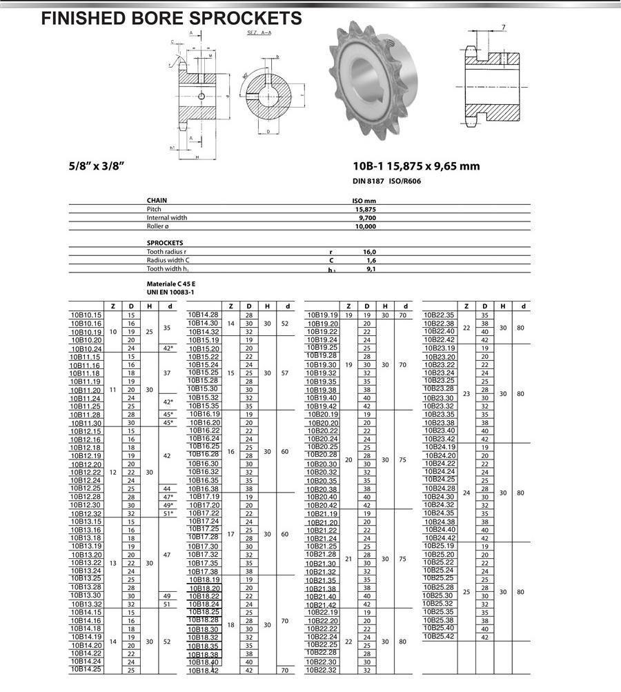 05b 06b 08b 10b Agricultural Machinery Driving Sprocket Transmission Sprocket Wheel with Teeth Hardened