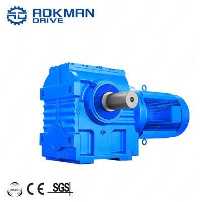 Motor Power Rated Power 0.18kw~22kw S Series Helical Worm Gearmotor