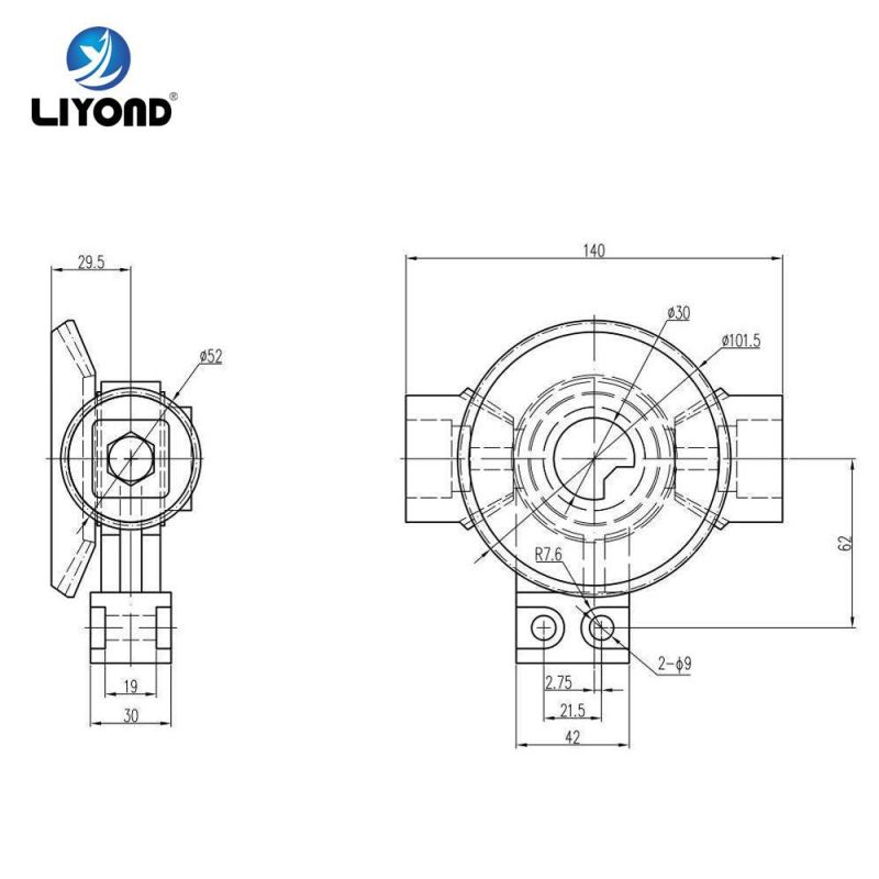 Bi-Directional Bevel Gear Earthing Interlock Operation Device for High Voltage Switchgear