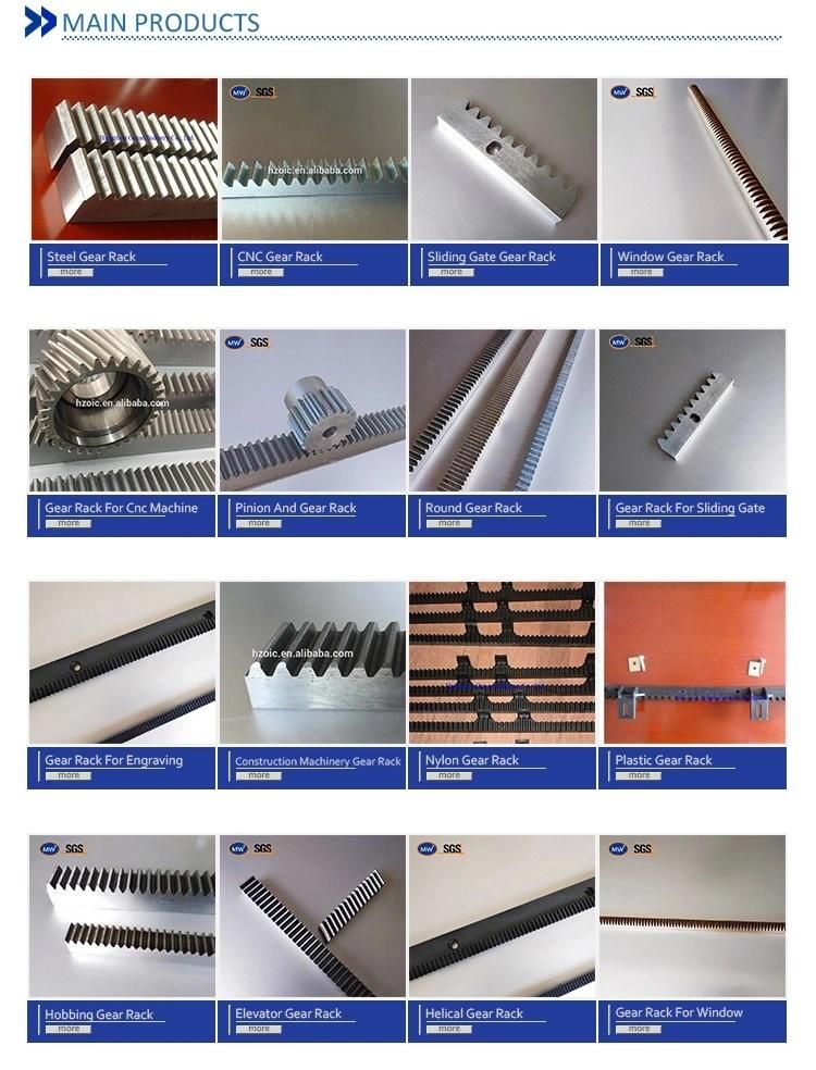 MW High Quality Precision Plastic Rack Pinion Gear OEM Lifting CNC Galvanized Sliding Door Gate Nylon with Metal Round Engraving Gears Rack