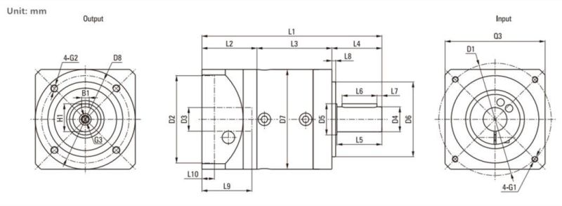 ZD Leader 40-120mm Low Backlash High Precision Planetary Reducer Servo Gearbox