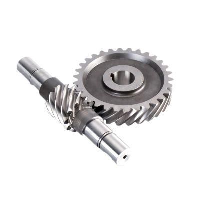 Customized Brass Bronze Stainless Steel Worm Gear Set Helical Gears with Nitridation Surface Treatment