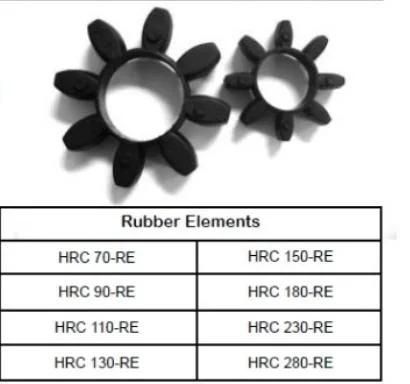 Jaw Type Coupling HRC 90 Element Spider Element in Black NBR Rubber Size 70 90 110 130 150 180 230 250 280