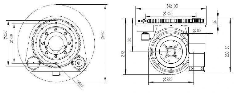 Long Service Life Polyurethane PU Agv Drive Wheel with Steer 500W 24V Agv Steering Drive Wheel with Magnetic Sensor and 3.6km/H Rated Speed (TZ10-D05S02)