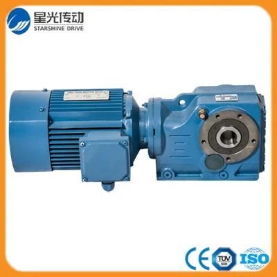 K Series Helical Bevel Gearbox Hollow Shaft with Motor