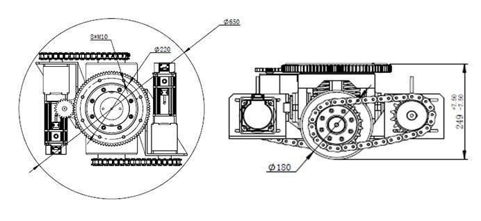 Heavy Duty Wheels with Suspension for Large Electric Vehicles (TZCS-2000-50)