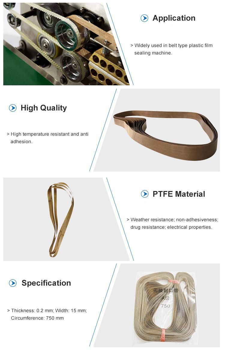 PTFE Fiberglass Sealing Belt for Sealing Machine