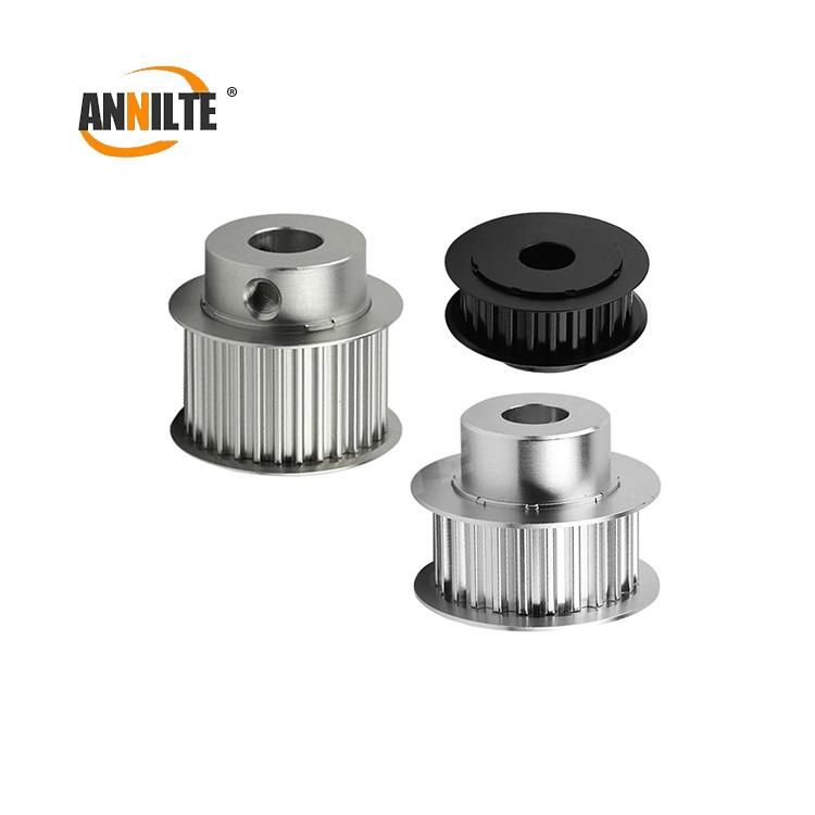 Annilte Factory High Quality Aluminum Alloy 5mm Bore Two Flanges Gt2 Gt3 Gt5 Gt8 Gt14 Timing Belt Pulleys