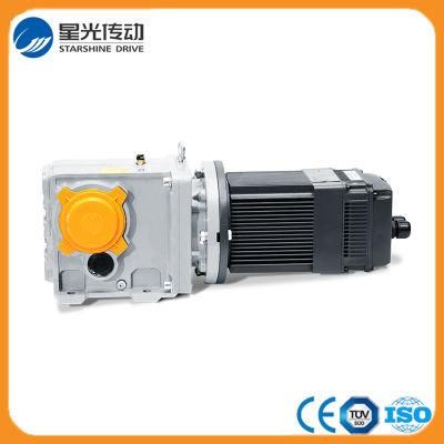 Hollow Shaft Torque Arm Mounted Cast Iron Material Bvel Helical Gearbox with Servo Motor