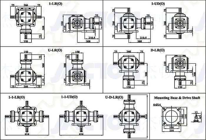 Jt40 Right Angle Gearbox Bevel Gearboxes Miter Gear Boxes