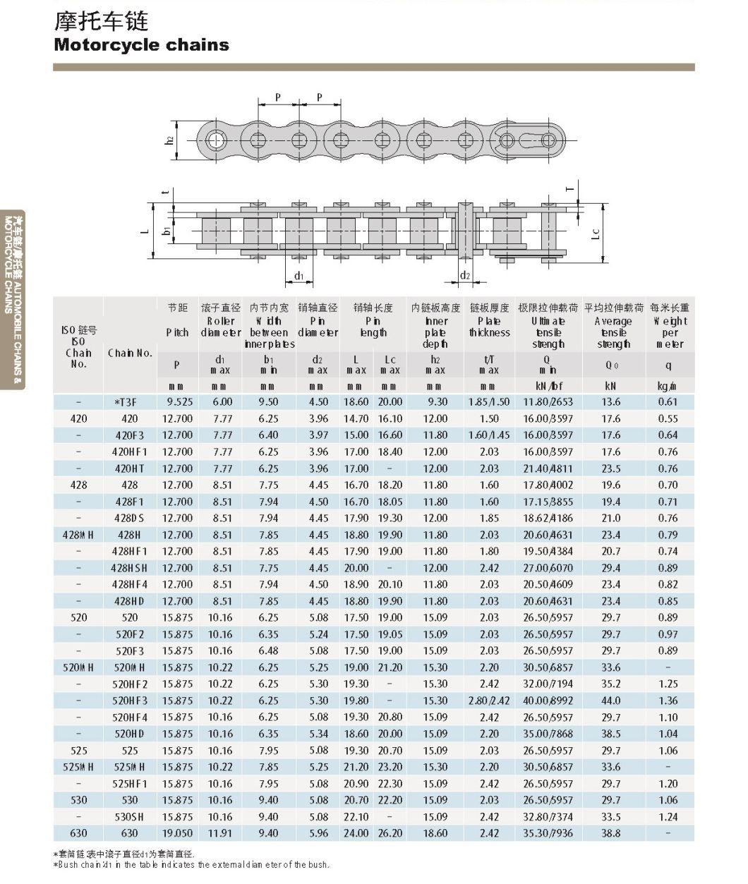 25h, 03c, 04c, 04b, 05b, 06b Oil Pump Motorcycle Chain