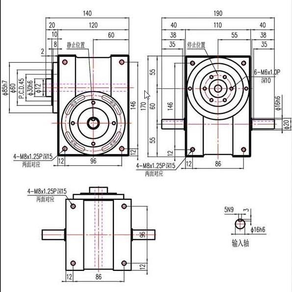 60dfh Flange Hollow Type Camindexer / Cam Indexer for Packaging Machinery