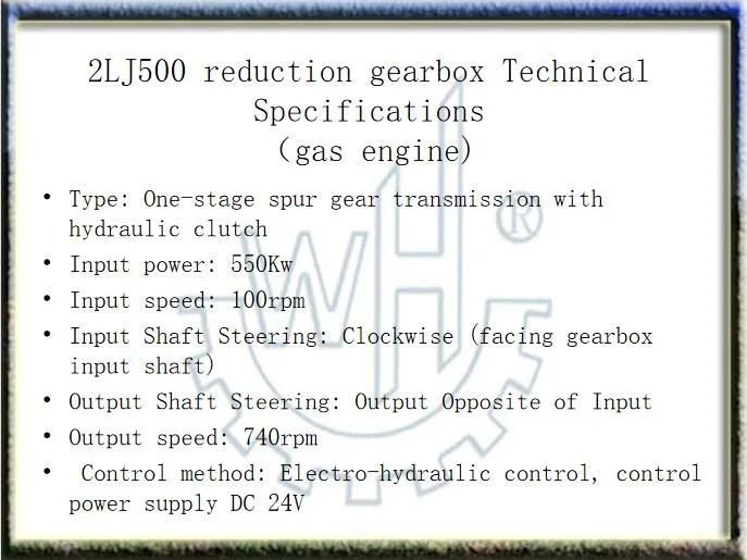 2lj500 Reduction Gearbox