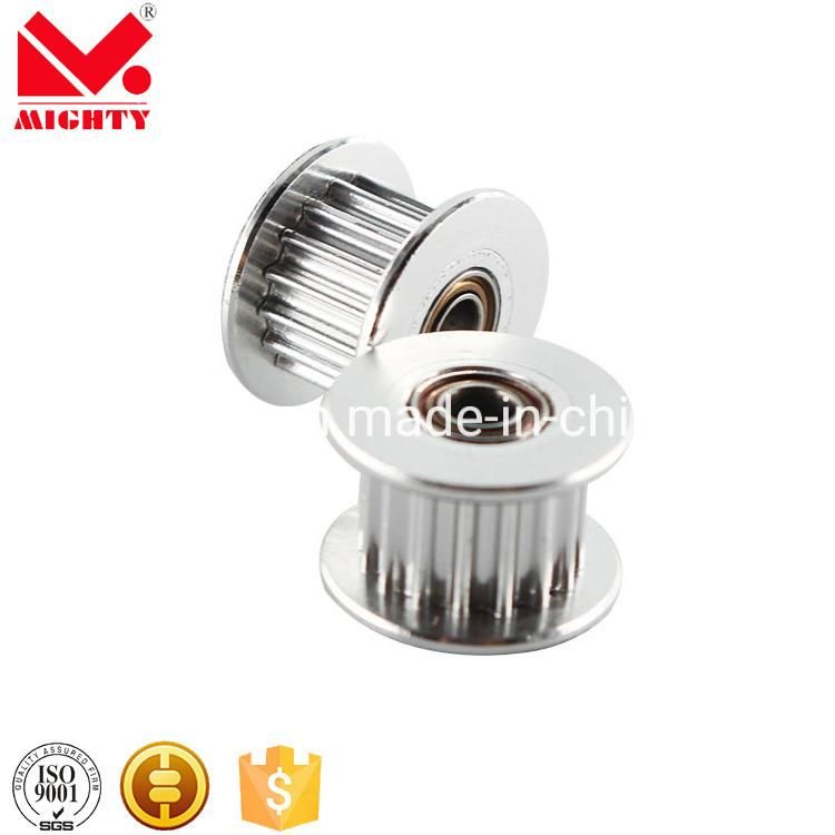 Chinese Brand Mighty Aluminum Alloy Mxl XL L H Xh Xxh T2.5 T5 T10 T20 At5 At10 At20 Timing Belt Pulleys with Flange