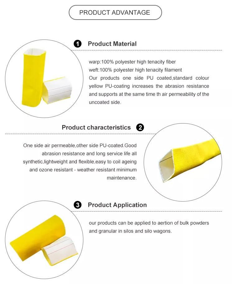 Polyester Woven Airslide Pneumatic Tube Hose PU Coated Hose