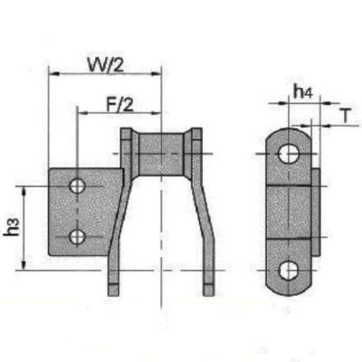 Wholesale Welded Straight Sidebar Chain Welded Steel Conveyor Roller Chain with Attachments