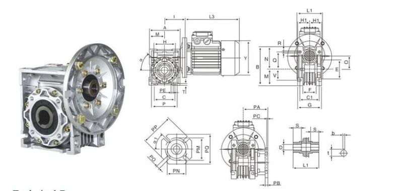 RV075 Sereies Worm Gear Reducer Gearbox