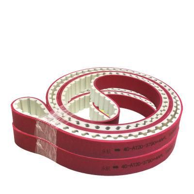 Adjustable Length Polyurethane Timing Drive Belts 50mm - 100mm Width Red Color