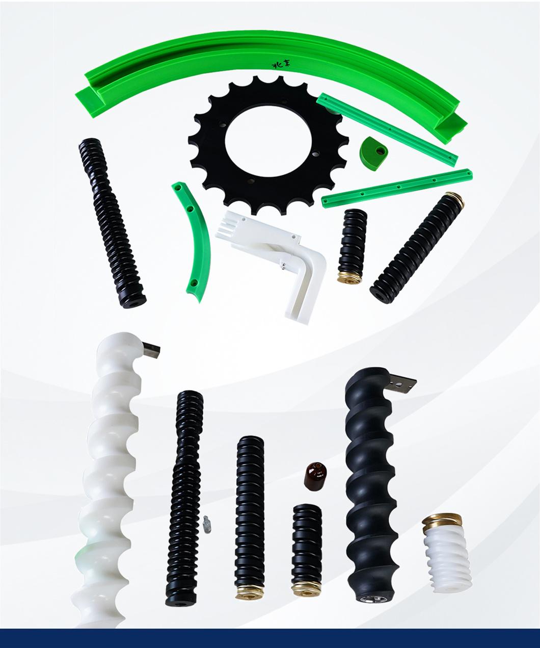 Customized Conveying Machinery Parts Wear-Resistant Nylon/PE Bottle Feeding Screw