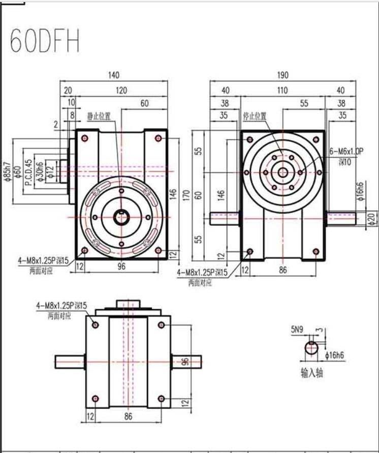 Flange Hollow Type 60dfh Cam Indexer with ISO 9001