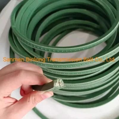 Puntched V Belts Green Color Transmission Belt Power