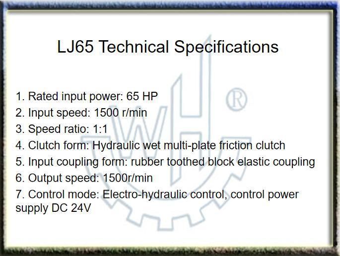 Lj65 Small Clutch Transmission Gearbox for Compressor